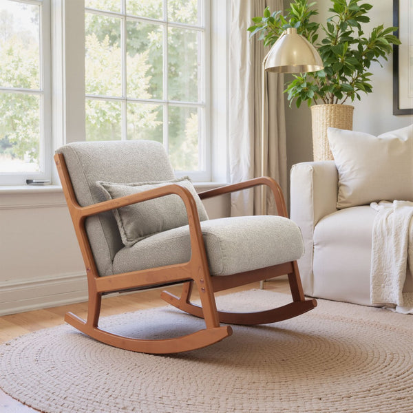 HomeRoots 26" Gray Upholstered Arm Chair - Modern Comfort Accent for Living Rooms, Offices & Hospitality Spaces 668790