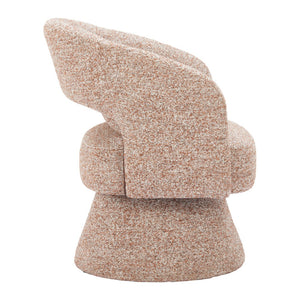HomeRoots 29" Brown Upholstered Swivel Arm Chair - Stylish Comfort for Home, Office, or Hospitality Spaces 668792
