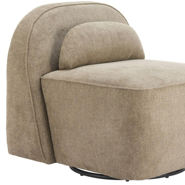 HomeRoots 32" Stylish Brown Upholstered Swivel Side Chair - Durable, Comfortable, and Perfect for Any Space! 668793