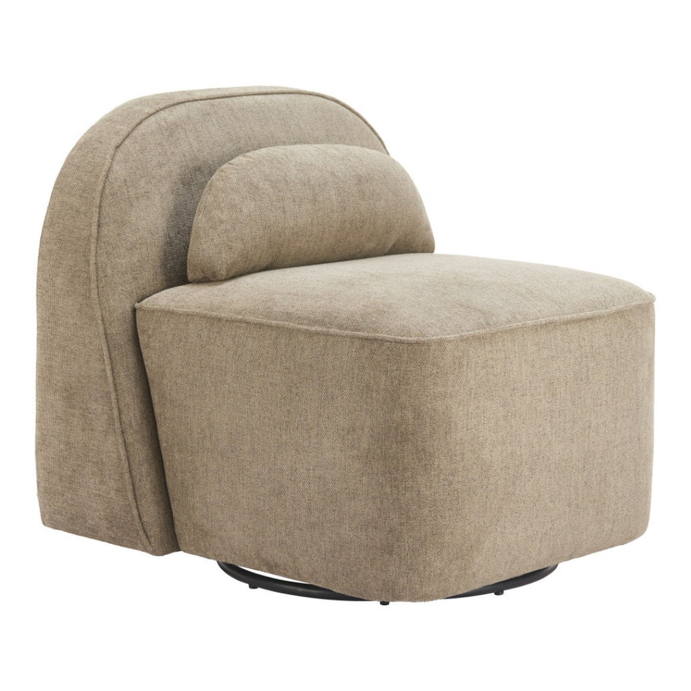 HomeRoots 32" Stylish Brown Upholstered Swivel Side Chair - Durable, Comfortable, and Perfect for Any Space! 668793