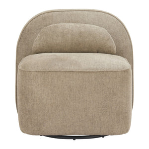 HomeRoots 32" Stylish Brown Upholstered Swivel Side Chair - Durable, Comfortable, and Perfect for Any Space! 668793