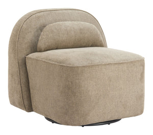HomeRoots 32" Stylish Brown Upholstered Swivel Side Chair - Durable, Comfortable, and Perfect for Any Space! 668793