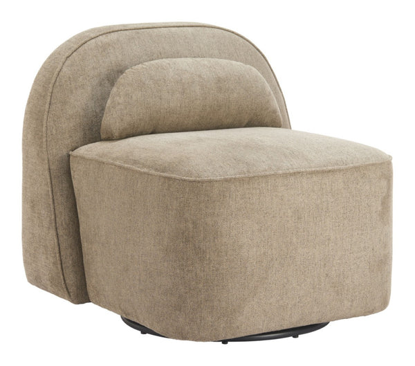 HomeRoots 32" Stylish Brown Upholstered Swivel Side Chair - Durable, Comfortable, and Perfect for Any Space! 668793