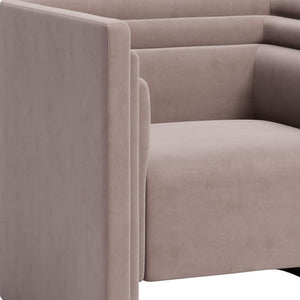 HomeRoots 35" Taupe Upholstered Arm Chair – Modern Accent Seating with Durable Design for Home & Office Use 668794