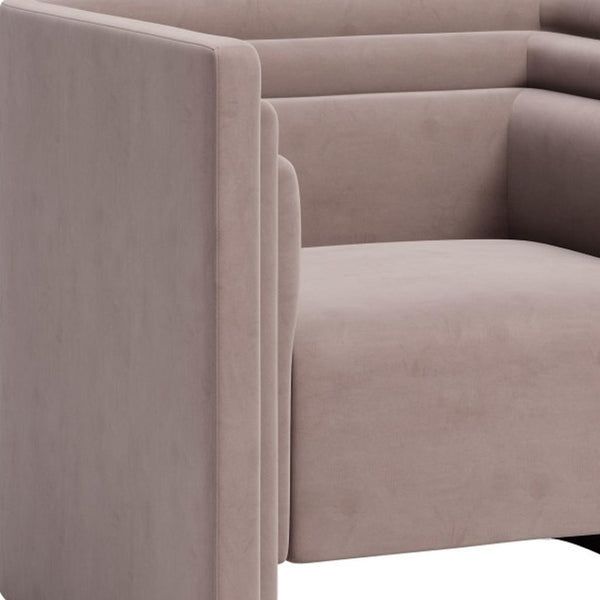 HomeRoots 35" Taupe Upholstered Arm Chair – Modern Accent Seating with Durable Design for Home & Office Use 668794