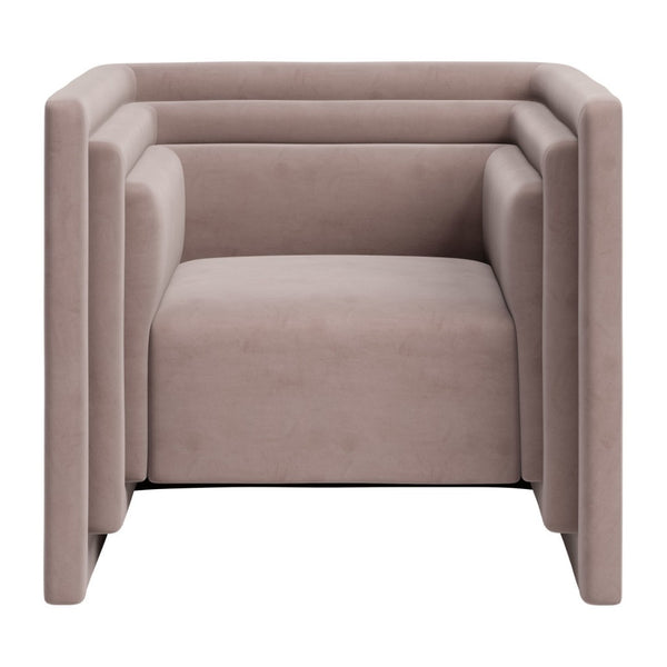HomeRoots 35" Taupe Upholstered Arm Chair – Modern Accent Seating with Durable Design for Home & Office Use 668794