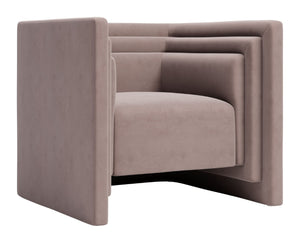 HomeRoots 35" Taupe Upholstered Arm Chair – Modern Accent Seating with Durable Design for Home & Office Use 668794
