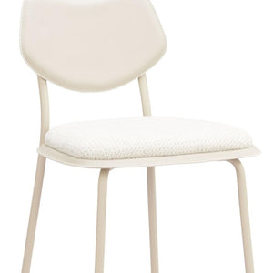 HomeRoots Set of Four Stylish Light Gray Bar Chairs - Modern Faux Leather & Steel for Kitchen or Bar Use 668803