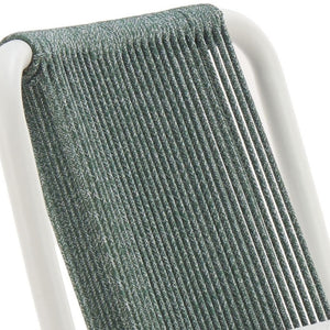 HomeRoots Set of Two Stylish Green and White Woven Back Bar Chairs for Comfortable Indoor/Outdoor Seating 668807