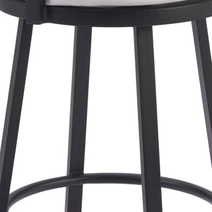 HomeRoots 31" Stylish Swivel Bar Chair with Faux Rattan & Olefin Cushion - Perfect for Patios & Spas! 668808