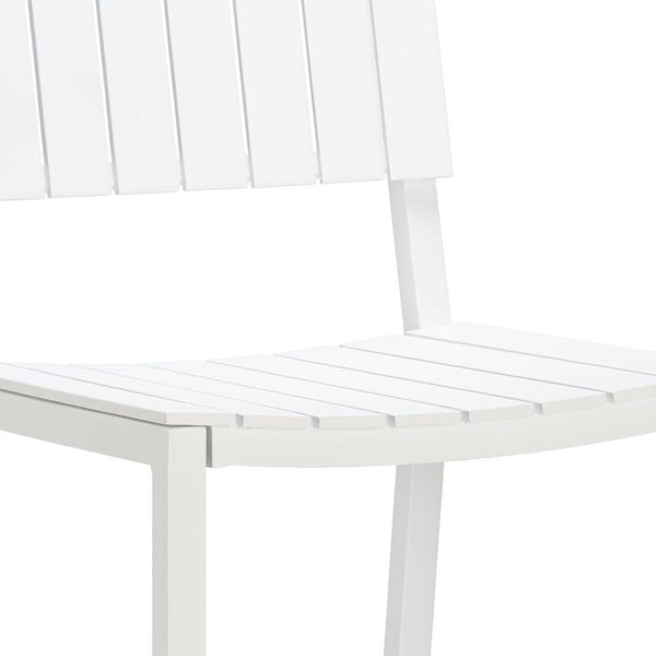 HomeRoots 30" White Aluminum Bar Height Chair - Stylish, Durable, and Comfortable for Outdoor or Indoor Use 668810