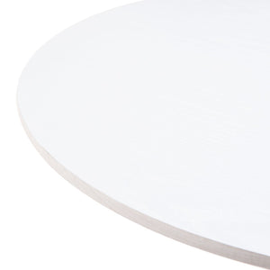 HomeRoots 24" Modern White Wood and Steel Bar Table - Sleek Design for Bistro, Café, or Home Entertaining 668817