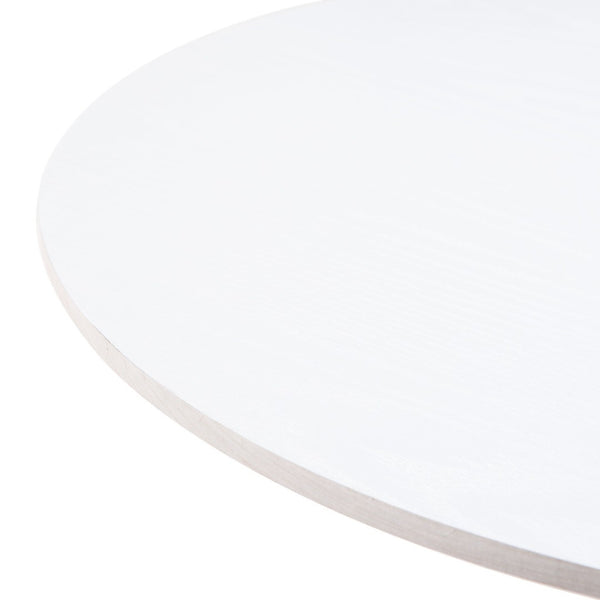 HomeRoots 24" Modern White and Gold Round Bar Table - Elegant Bistro-Style Design for Home or Commercial Use 668818