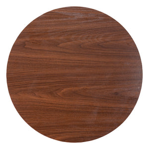 HomeRoots 24" Chic Brown & Black Wood Steel Bistro Table - Modern Round Design for Bars & Small Spaces 668819