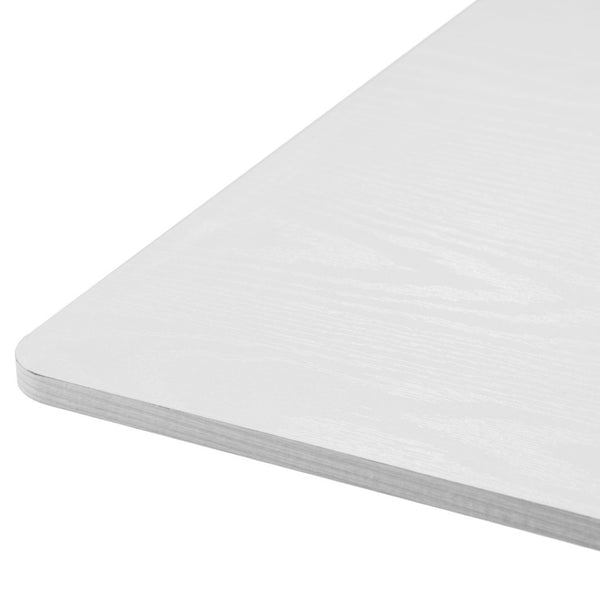 HomeRoots 24" Modern White Wood and Steel Square Bar Table - Durable, Stylish, Perfect for Home & Hospitality 668820