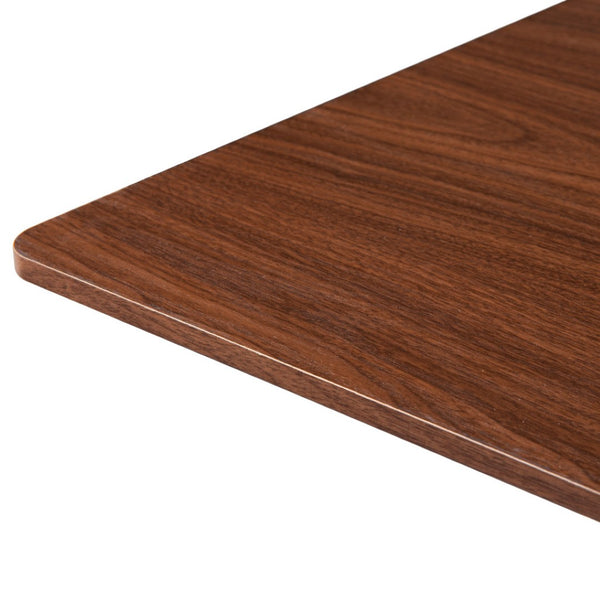 HomeRoots 24" Modern Brown and Black Square Bar Table - Stylish, Durable Design for Home or Hospitality Use 668821