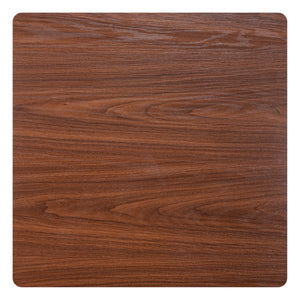 HomeRoots 24" Modern Brown and Black Square Bar Table - Stylish, Durable Design for Home or Hospitality Use 668821