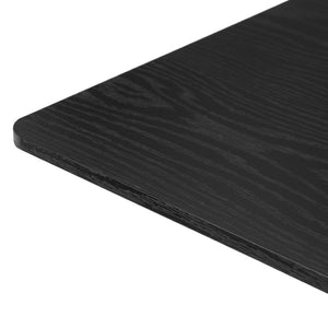 HomeRoots 24" Modern Black Wood and Steel Square Bar Table - Space-Saving Design for Home & Hospitality Use 668822