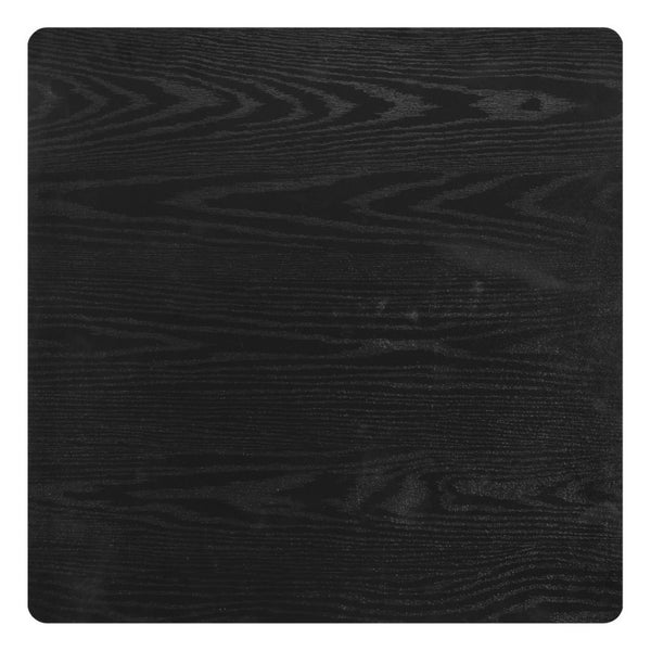 HomeRoots 24" Modern Black Wood and Steel Square Bar Table - Space-Saving Design for Home & Hospitality Use 668822