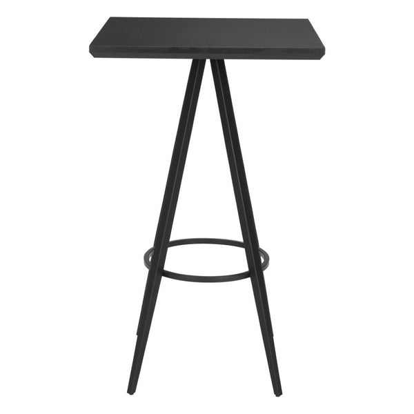 HomeRoots 26" Black Wood and Steel Square Bar Table - Modern High-Top Design for Stylish Dining & Hospitality Spaces 668824