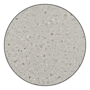 HomeRoots 24" Chic Gray and Black Faux Terrazzo Bar Table with Sturdy Steel Base for Modern Spaces 668829