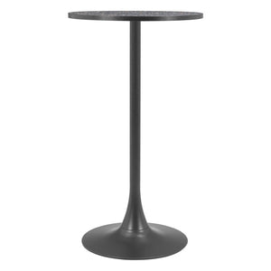 HomeRoots 24" Black Faux Terrazzo Round Bar Table – Stylish, Durable High-Top Design for Modern Spaces & Bars 668830