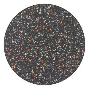 HomeRoots 24" Black Faux Terrazzo Round Bar Table – Stylish, Durable High-Top Design for Modern Spaces & Bars 668830