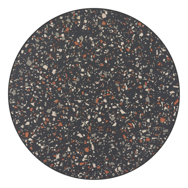 HomeRoots 24" Black Faux Terrazzo Round Bar Table – Stylish, Durable High-Top Design for Modern Spaces & Bars 668830
