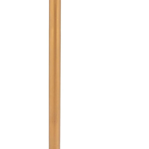HomeRoots 24" Beige Faux Terrazzo Bar Table with Gold Steel Base - Modern High-Top Design for Stylish Spaces 668831