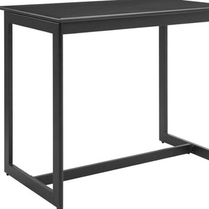 HomeRoots 51" Black Aluminum High-Top Outdoor Bar Table - Stylish, Durable, Weather-Resistant for Any Setting 668837