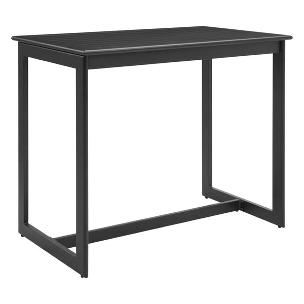 HomeRoots 51" Black Aluminum High-Top Outdoor Bar Table - Stylish, Durable, Weather-Resistant for Any Setting 668837