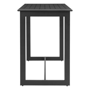 HomeRoots 51" Black Aluminum High-Top Outdoor Bar Table - Stylish, Durable, Weather-Resistant for Any Setting 668837