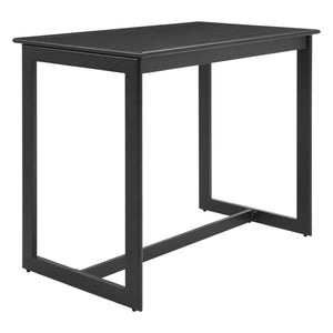 HomeRoots 51" Black Aluminum High-Top Outdoor Bar Table - Stylish, Durable, Weather-Resistant for Any Setting 668837