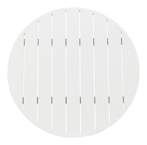 HomeRoots 24" Modern White Aluminum Round Outdoor Bar Table - Stylish, Durable, Perfect for Any Gathering! 668841
