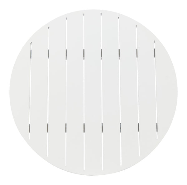 HomeRoots 24" Modern White Aluminum Round Outdoor Bar Table - Stylish, Durable, Perfect for Any Gathering! 668841