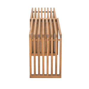 HomeRoots 54" Natural Acacia Wood Extendable Bench - Stylish, Versatile Seating for Indoor & Outdoor Use 668842