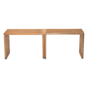 HomeRoots 54" Natural Acacia Wood Extendable Bench - Stylish, Versatile Seating for Indoor & Outdoor Use 668842