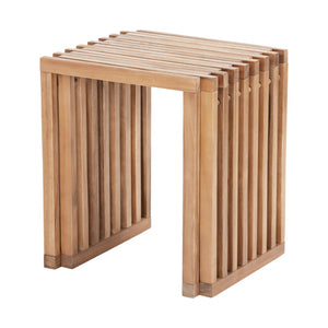 HomeRoots 27" Natural Solid Wood Adjustable Bench - Versatile Acacia Seating for Indoor & Outdoor Spaces 668843
