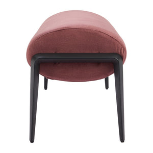 HomeRoots 54" Stylish Brown and Black Upholstered Bench with Sturdy Steel Legs - Perfect for Entryways & More! 668849