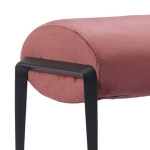 HomeRoots 54" Stylish Brown and Black Upholstered Bench with Sturdy Steel Legs - Perfect for Entryways & More! 668849