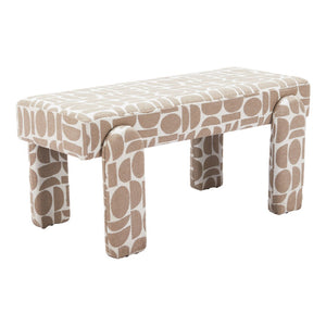 HomeRoots 40" Upholstered Bench - Modern Fabric Seating for Entryway, Hallway, or Laundry Room Utility & Style 668852