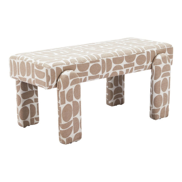 HomeRoots 40" Upholstered Bench - Modern Fabric Seating for Entryway, Hallway, or Laundry Room Utility & Style 668852