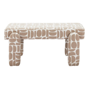 HomeRoots 40" Upholstered Bench - Modern Fabric Seating for Entryway, Hallway, or Laundry Room Utility & Style 668852