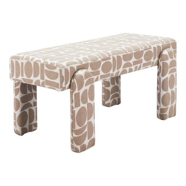 HomeRoots 40" Upholstered Bench - Modern Fabric Seating for Entryway, Hallway, or Laundry Room Utility & Style 668852