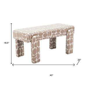 HomeRoots 40" Upholstered Bench - Modern Fabric Seating for Entryway, Hallway, or Laundry Room Utility & Style 668852