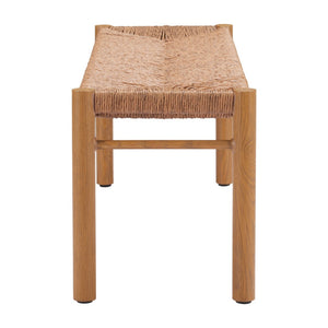 HomeRoots 48" Natural Finish Aluminum Bench - Stylish Entryway Seating for Two, Modern Design & Easy Care 668856