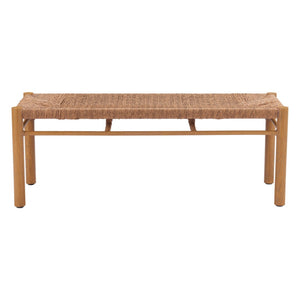HomeRoots 48" Natural Finish Aluminum Bench - Stylish Entryway Seating for Two, Modern Design & Easy Care 668856