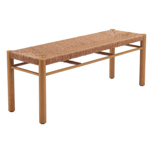 HomeRoots 48" Natural Finish Aluminum Bench - Stylish Entryway Seating for Two, Modern Design & Easy Care 668856