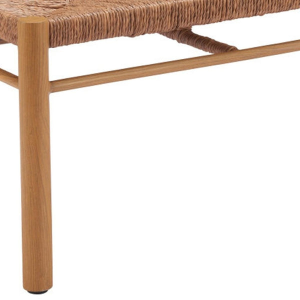 HomeRoots 48" Natural Finish Aluminum Bench - Stylish Entryway Seating for Two, Modern Design & Easy Care 668856