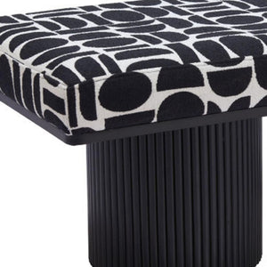 HomeRoots 49" Upholstered Bench with Stylish White Fabric and Solid Wood, Perfect for Entryway Seating & Decor 668858